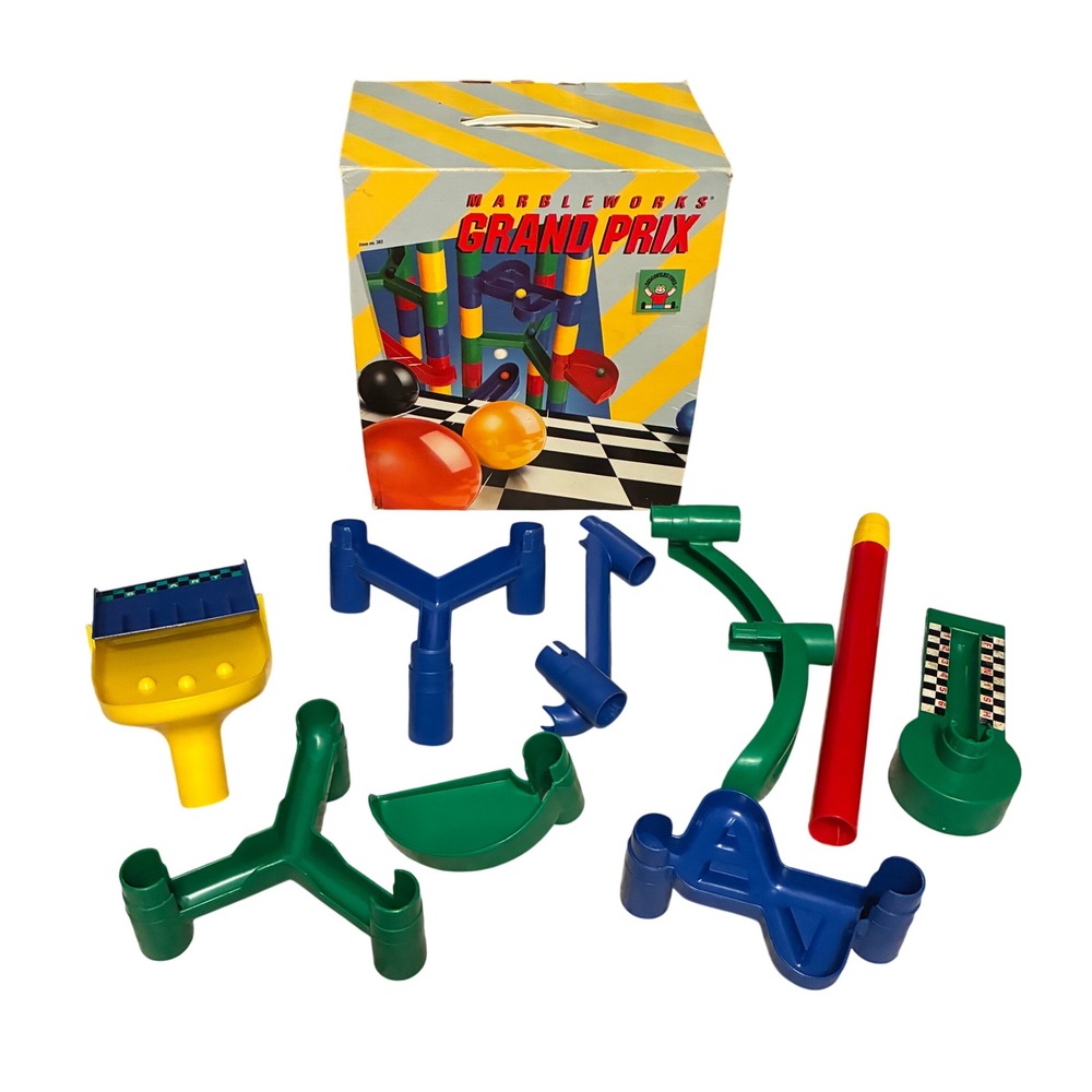 Discovery Toys Marbleworks Grand Prix Vintage 1987 Marble Run Accessory Set 383